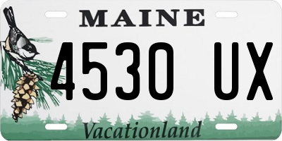 ME license plate 4530UX