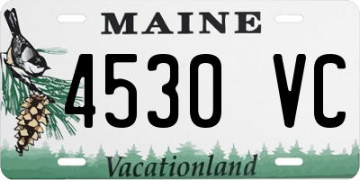 ME license plate 4530VC