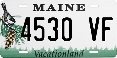 ME license plate 4530VF
