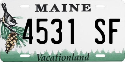 ME license plate 4531SF