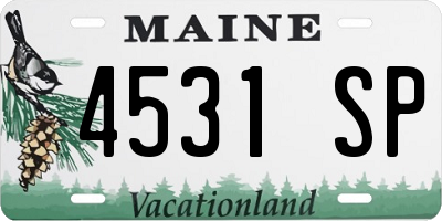 ME license plate 4531SP
