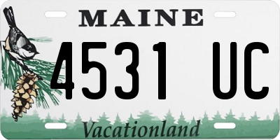 ME license plate 4531UC