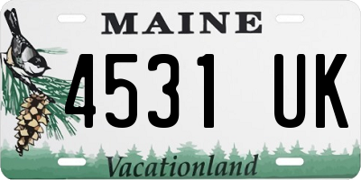 ME license plate 4531UK