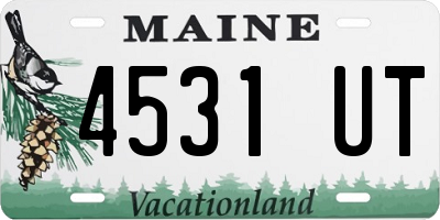 ME license plate 4531UT