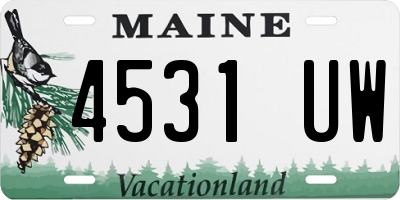 ME license plate 4531UW