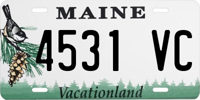 ME license plate 4531VC