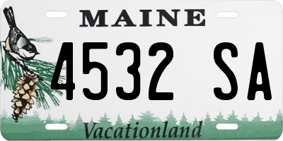 ME license plate 4532SA