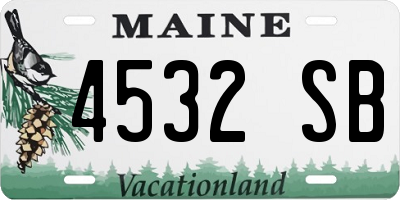 ME license plate 4532SB
