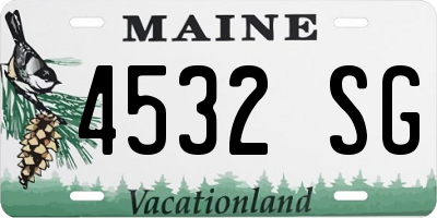 ME license plate 4532SG
