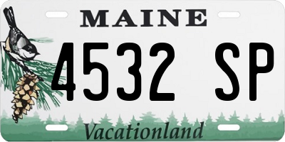 ME license plate 4532SP