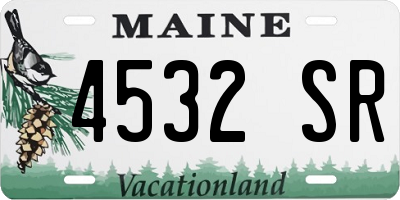 ME license plate 4532SR