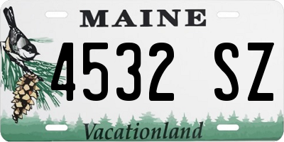 ME license plate 4532SZ