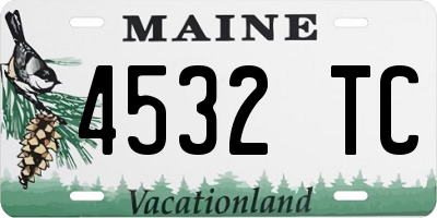 ME license plate 4532TC