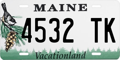 ME license plate 4532TK