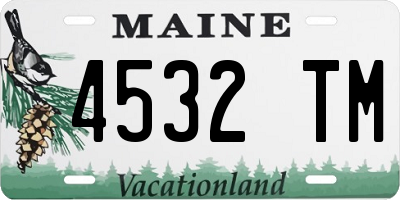 ME license plate 4532TM