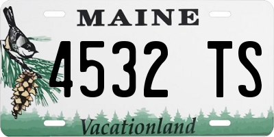 ME license plate 4532TS
