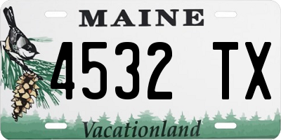 ME license plate 4532TX