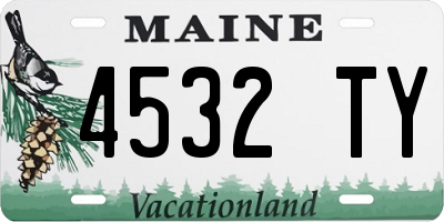 ME license plate 4532TY