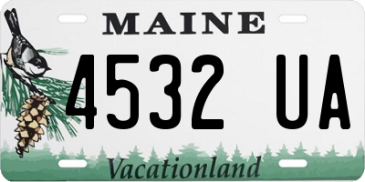 ME license plate 4532UA