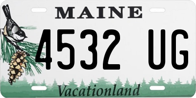 ME license plate 4532UG