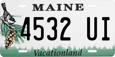 ME license plate 4532UI