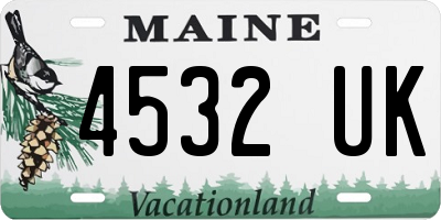 ME license plate 4532UK