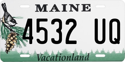 ME license plate 4532UQ