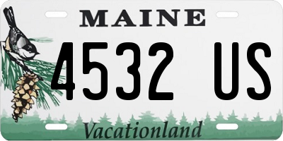 ME license plate 4532US