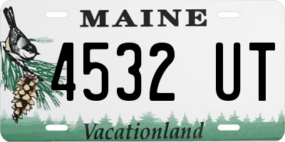 ME license plate 4532UT