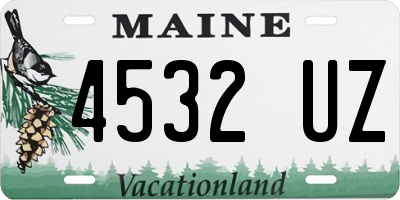 ME license plate 4532UZ
