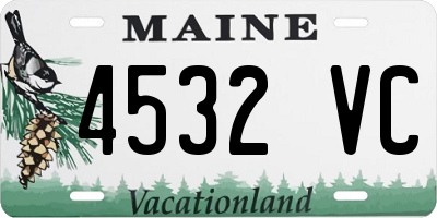 ME license plate 4532VC