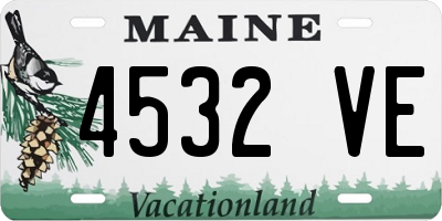 ME license plate 4532VE