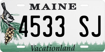 ME license plate 4533SJ