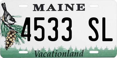 ME license plate 4533SL