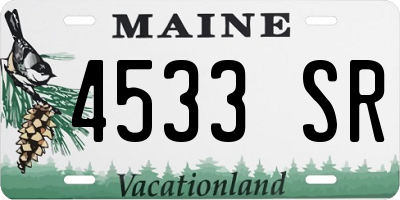 ME license plate 4533SR