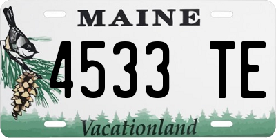 ME license plate 4533TE