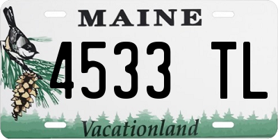 ME license plate 4533TL