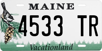 ME license plate 4533TR
