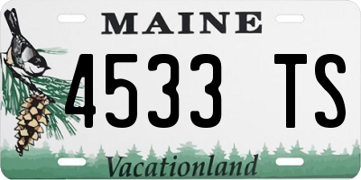 ME license plate 4533TS