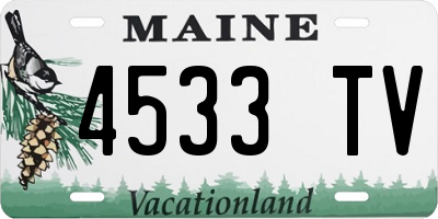 ME license plate 4533TV