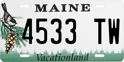 ME license plate 4533TW