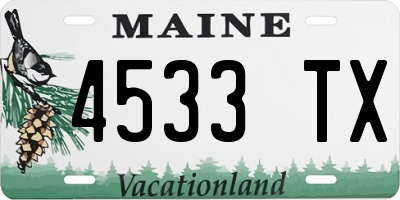 ME license plate 4533TX