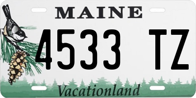 ME license plate 4533TZ