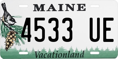 ME license plate 4533UE