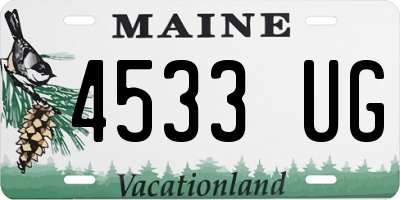 ME license plate 4533UG