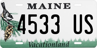ME license plate 4533US