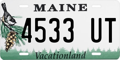 ME license plate 4533UT