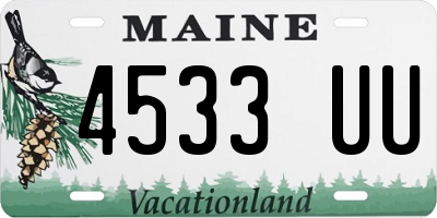 ME license plate 4533UU
