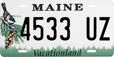 ME license plate 4533UZ