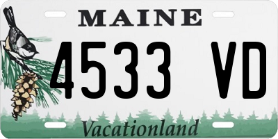 ME license plate 4533VD